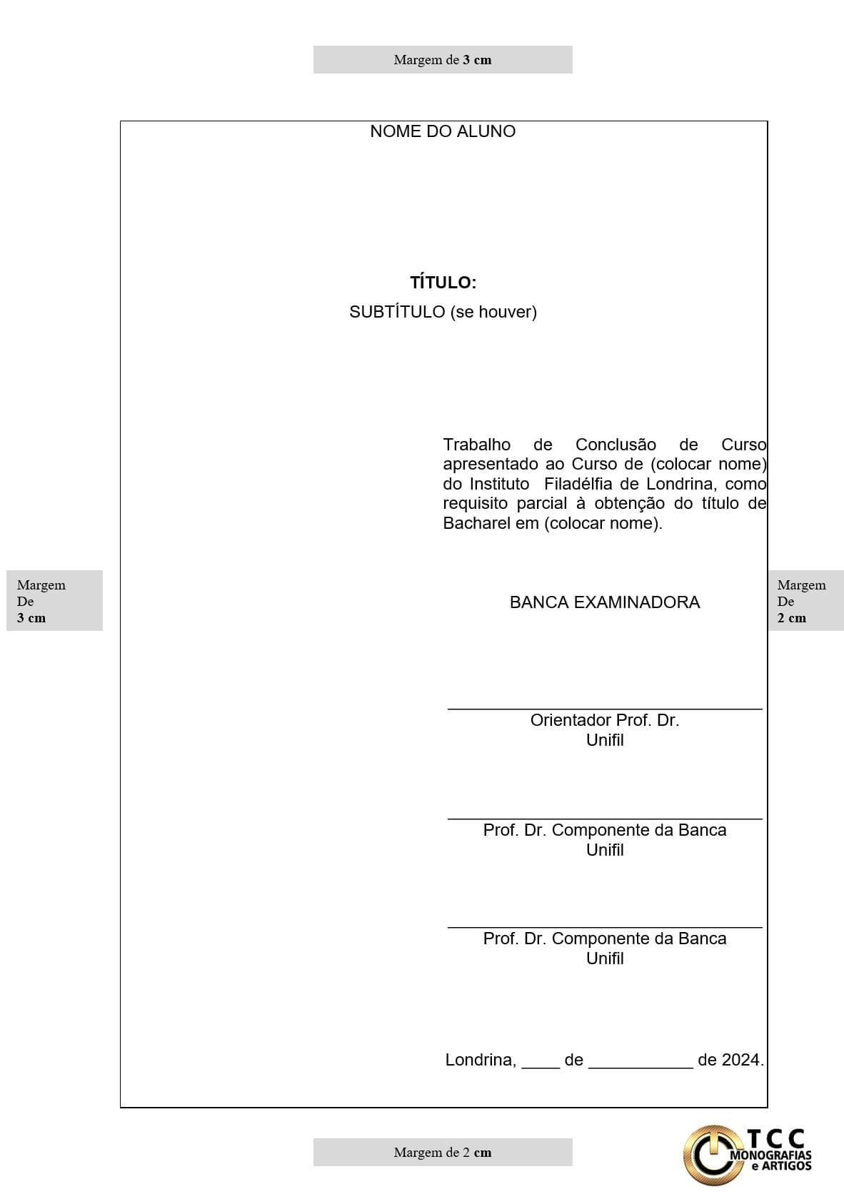 UNIFIL banca examinadora modelo