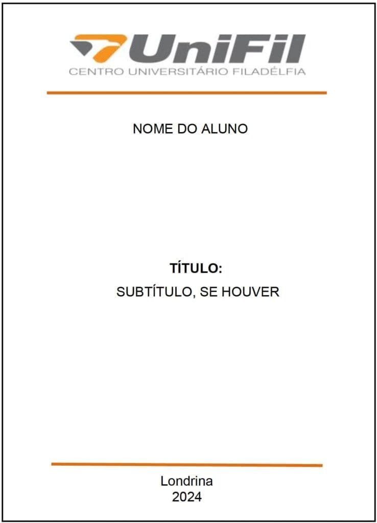 UNIFIL capa modelo ABNT