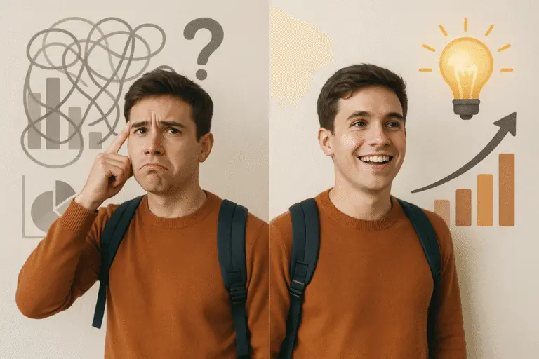 Guia sobre como organizar os resultados e discussão do TCC, transformando dados confusos em uma análise clara